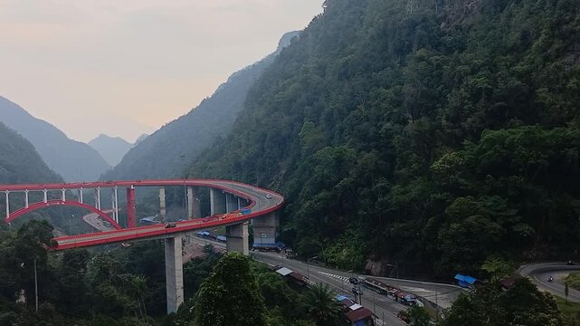 Kelok 9 Bridge is one of Iconic Place at Lima Puluh Kota West Sumatera Indonesia