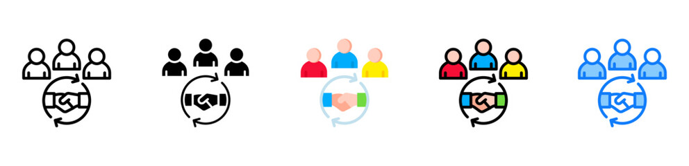 Public Relations icon multiple style 