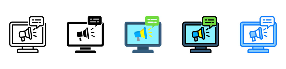 Fototapeta premium Online Marketing icon multiple style 