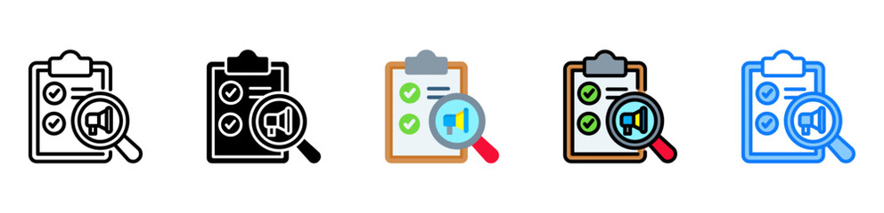 Survey icon multiple style 