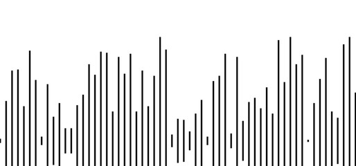 Thin line halftone black texture. Fading vertical stripe gradation background. Black parallel lines wallpaper for overlay, print, cover, banner, poster. Vector