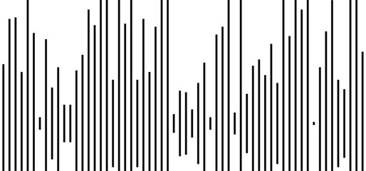 Thin line halftone black texture. Fading vertical stripe gradation background. Black parallel lines wallpaper for overlay, print, cover, banner, poster. Vector