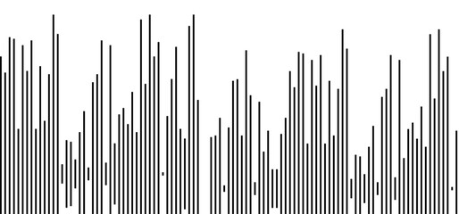 Thin line halftone black texture. Fading vertical stripe gradation background. Black parallel lines wallpaper for overlay, print, cover, banner, poster. Vector