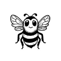 Naklejka premium Adorable cartoon bee illustration showcasing detailed wings and stripes in a simplistic design creating a charming aesthetic