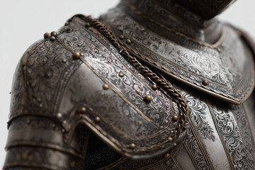 close up of an old medieval armour