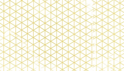 Elegant geometric background featuring a seamless pattern of golden triangles