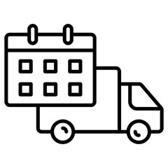 schedule delivery line icon
