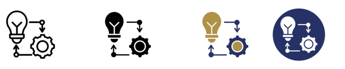 Implementation  Icon Set Multiple Style Collection