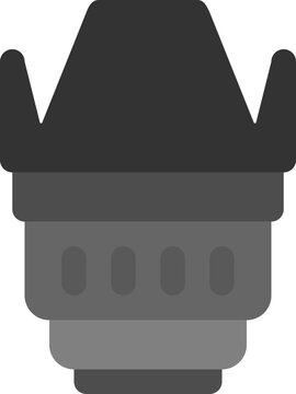 lens with hood icon