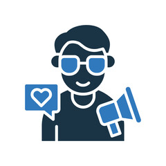 Influencer Marketing mixed color icon