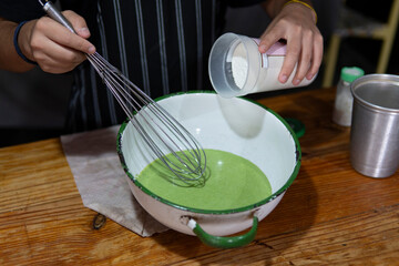 Vibrant green dough creation for healthy and delicious gnocchi