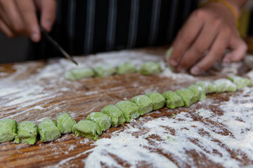 Ensuring consistent size for perfectly cooked green gnocchi