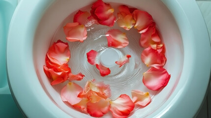 水に浮かぶ花びら