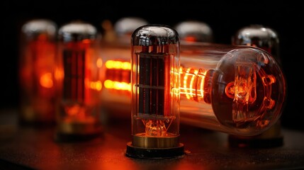 Vintage glowing tubes