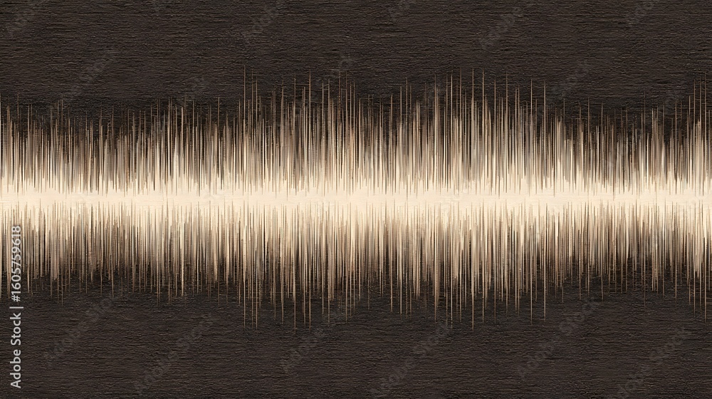 Poster abstract audio waveform display on dark background