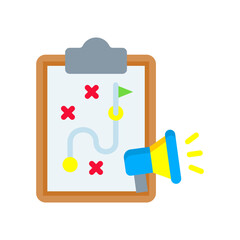 Strategy flat icon