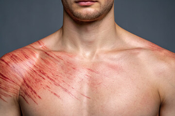 young man with naked torso