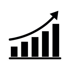 Bar Chart Roadmap Milestone Icon Vector Illustration