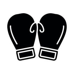 Boxing Gloves Outline Icon Vector Illustration