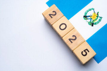 2025, Guatemala, Guatemala flag with date block, Concept, Important events for Guatemala in the new...