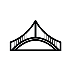 Bridge Span Lineart Logo Icon Vector Illustration