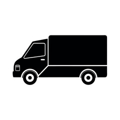 Delivery Truck Side View Logo Vector Illustration