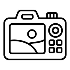 rear screen outline icon for digital camera preview