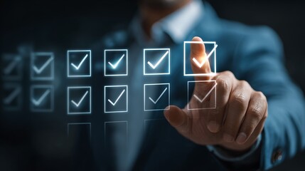 Digital interaction focused on task completion office environment graphic content professional setting close-up view productivity concept