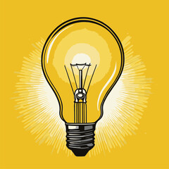 vector light bulb illustration for graphic design