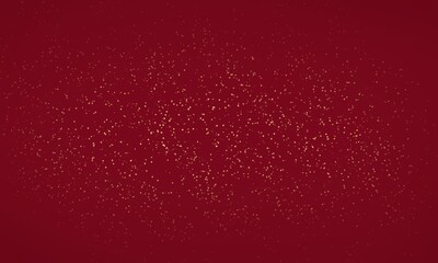 Red Christmas background with yellow bokeh