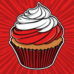 cupcake vector illustration for graphic design