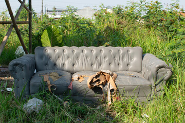 Old sofa that was thrown away