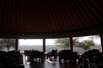 A relaxing space overlooking the forest