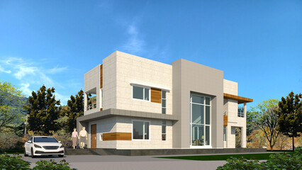 modern house on a sunny day