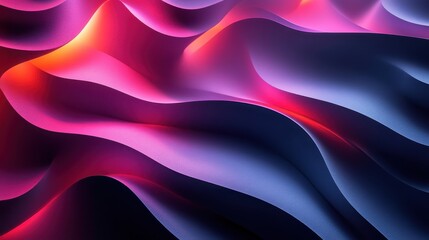 Vibrant Abstract Waves in Pink and Blue Tones for Modern Design