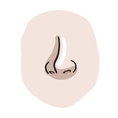 anime nose. Cartoon nose. Drawing. Vector illustration