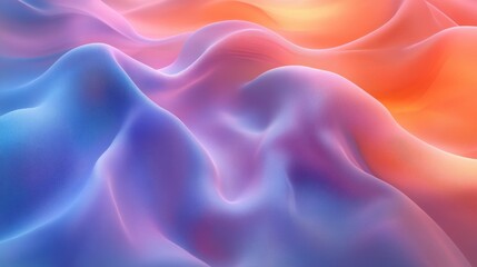 Fototapeta premium Abstract Flowing Waves in Blue and Orange Gradients of Light