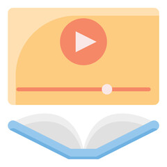 Online Learning Flat Icon