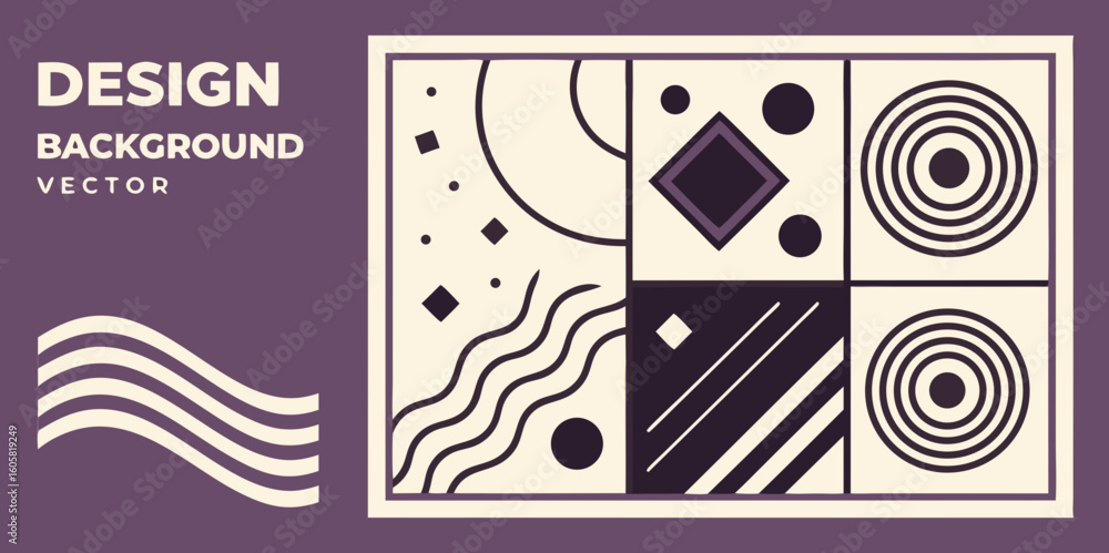 Aufkleber a dynamic vector background with bold geometric shapes and abstract patterns., vector illustration o