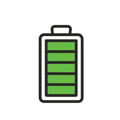 Fully Charged Battery (Green Bars, Minimal)

