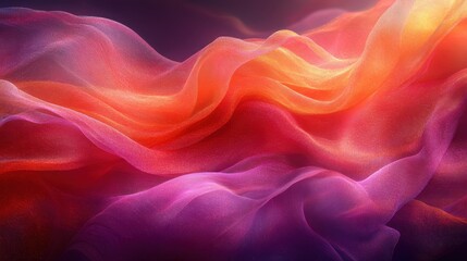 Obraz premium Vibrant Abstract Waves of Colorful Silk Softness in Motion
