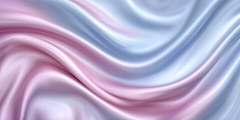 Obraz premium Smooth, flowing fabric texture with a blend of light pink and light blue.
