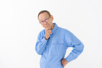 作業着を着た男性