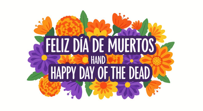 Striscione Decorativo Dia De Los Muertos - Gagliardetti Colorati Con Scritta 'Day Of The Dead' E Teschi Di Zucchero, Per Feste A Tema Messicano