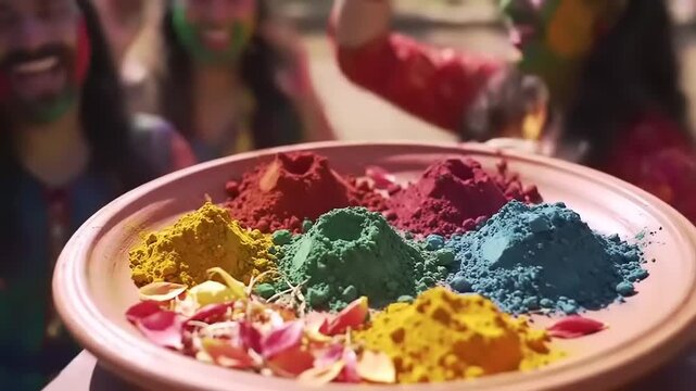 Holi festival colors with India.