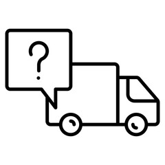 delivery truck information line icon
