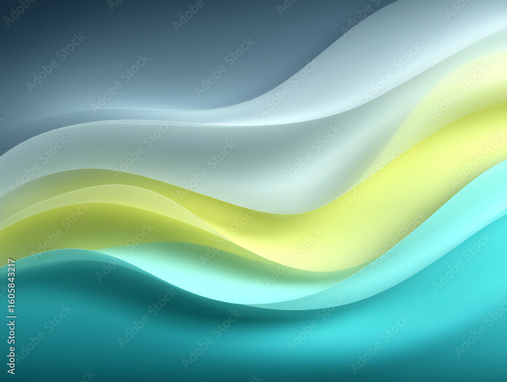 Poster elegant, simple curves or lines in a single, refined color on a clean background
