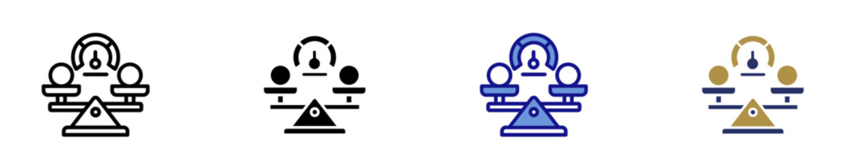 Stability Indicator  Icon Set Multiple Style Collection
