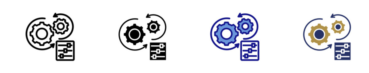 Dynamic Adjustment  Icon Set Multiple Style Collection
