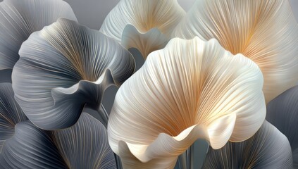 Detailed floral design with layered petals in muted tones.